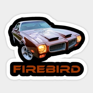 1971 Firebird - Castilian Bronze - Fire font Sticker